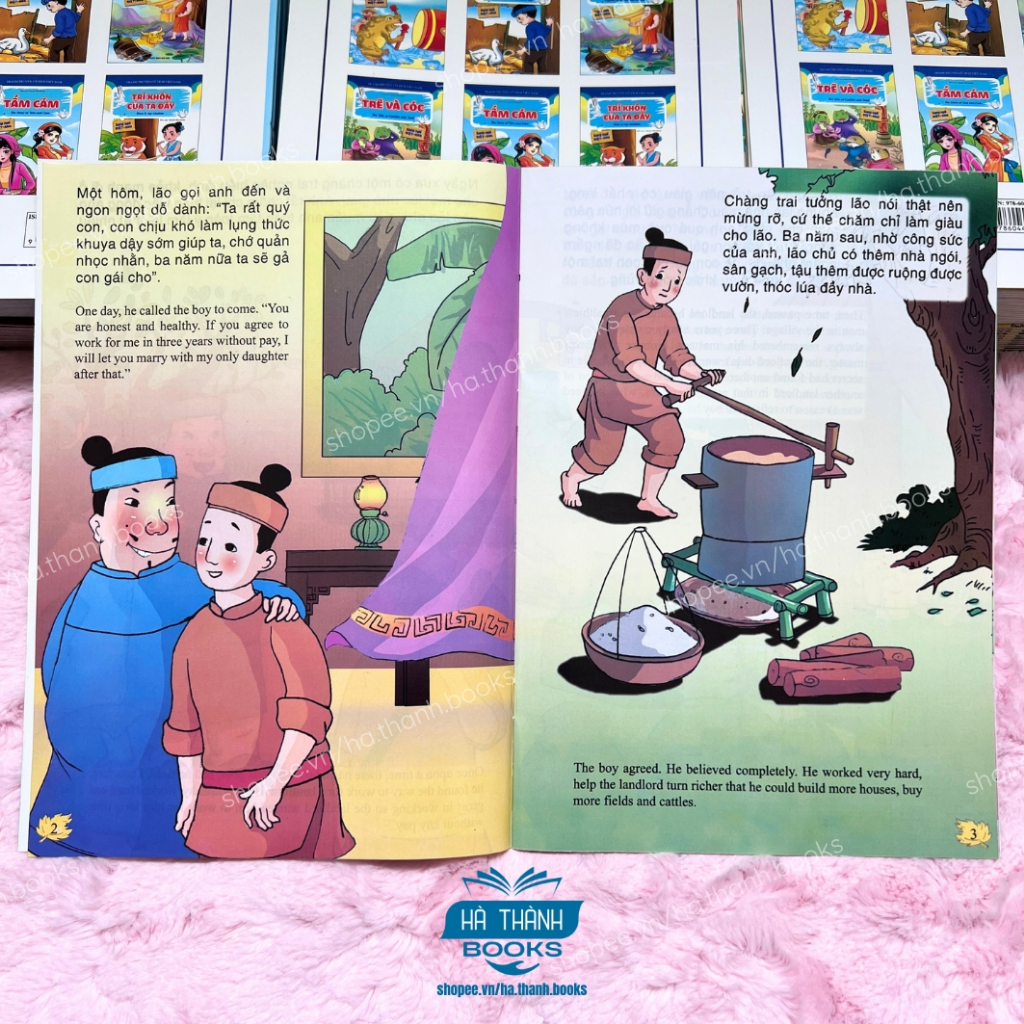 Sách Truyện Tranh Cổ Tích Việt Nam - Tấm Cám, Cây Tre Trăm Đốt (Song Ngữ Việt - Anh)