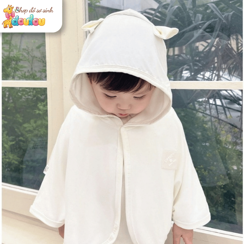 Áo Choàng Chống Nắng Chống Tia UV Mỏng Nhẹ Vải Lụa Băng Mát Lạnh Cho Bé Trai Bé Gái 0-2 tuổi DouDou