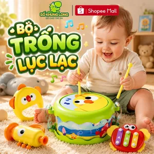 Đồ Chơi Bộ Trống Lục Lạc Xúc Xắc BỐ KHỦNG LONG 5 Món Cho Bé Đồ Chơi Cho Bé