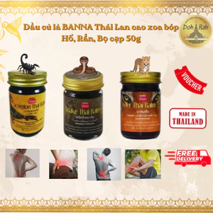 Dầu cù là BANNA Thái Lan cao xoa bóp Hổ, Rắn, Bọ cạp 50gr - SHOP DẦU DOKRAK