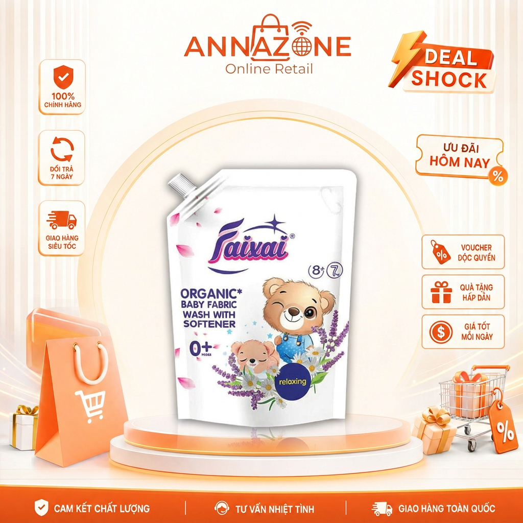 GEL GIẶT XẢ FAIXAI BABY 1.6L [QUÀ TẶNG HẤP DẪN][Lẻ/Combo Tiết Kiệm]