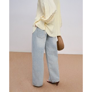 Quần Jeans Nữ FINRIC Wash Ống Suông Basic GOUT DE JUN