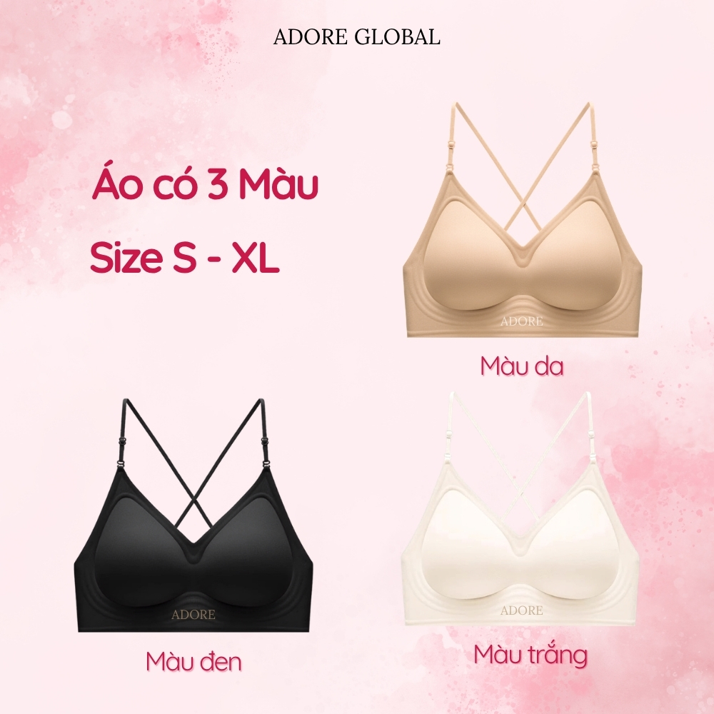 Áo Lót Dây Mảnh Khoét Lưng Su Đúc Adore AD009 Thiết Kế Mỏng Nhẹ, Thoáng Mát, 3 Cách Mặc Tàng Hình
