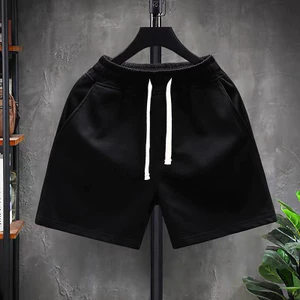 <<Có sẵn>> Quần short nỉ ngăn trên gối basic cơ bản vải dày dặn phong cách Hàn quốc dành cho nam tối giản mùa hè thu