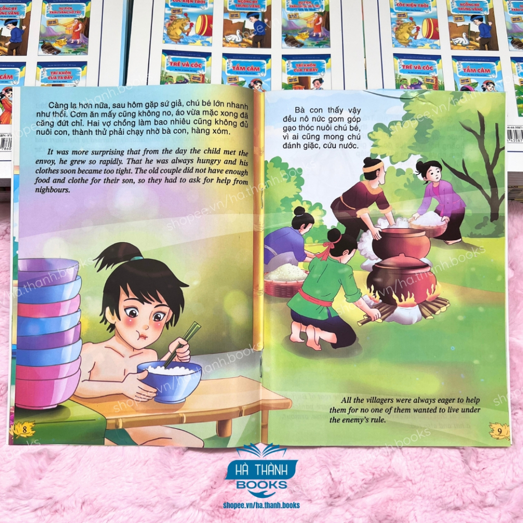 Sách Truyện Cổ Tích Việt Nam - Thánh Gióng, Thạch Sanh (Song Ngữ Việt Anh)