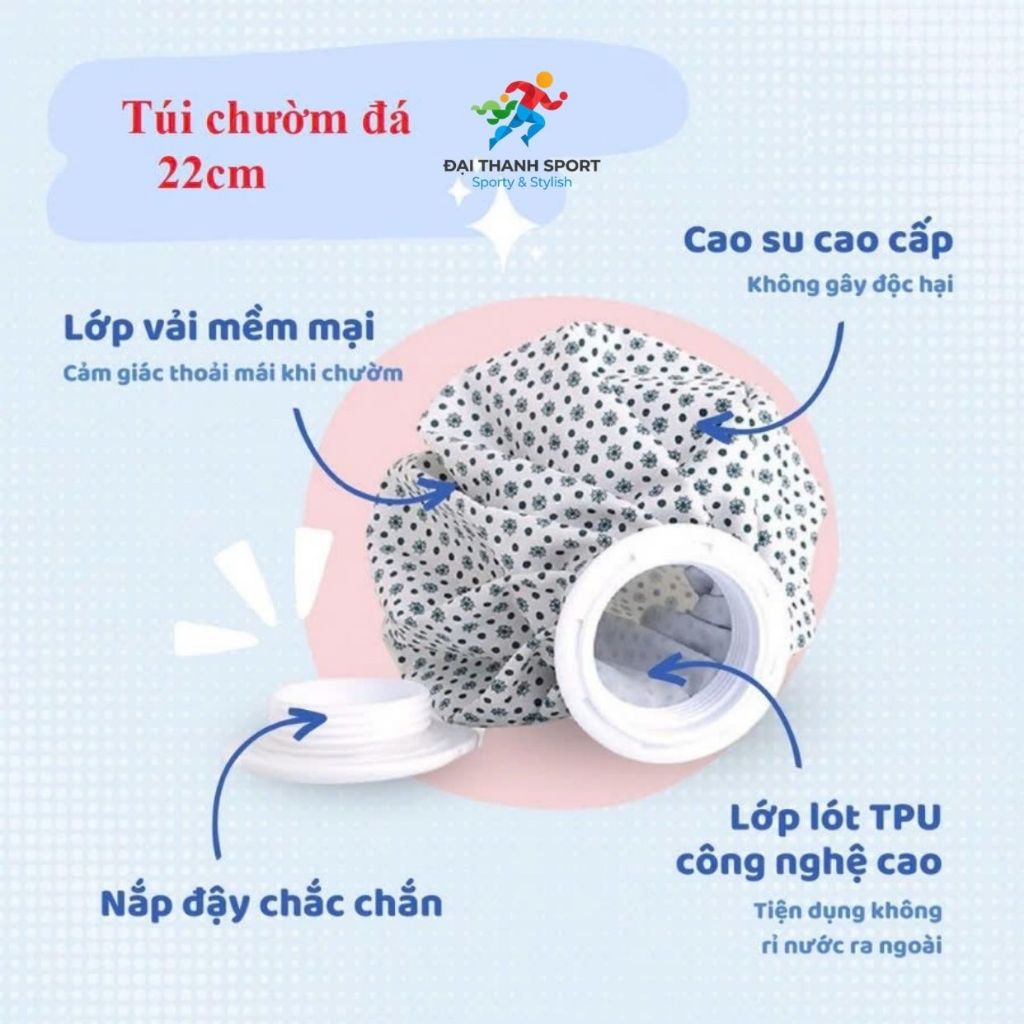 Túi chườm đá, giảm đau do trấn thương thể thao, giảm trấn thương, size lớn 26 cm, nhiều màu