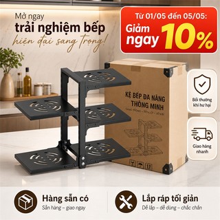 Kệ để xoong nồi nhà bếp 2/3/4/5 tầng Kệ để nồi nhiều 100% sắt Kệ gầm bếp