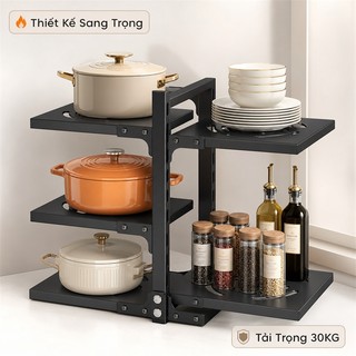Kệ để xoong nồi nhà bếp 2/3/4/5 tầng Kệ để nồi nhiều 100% sắt Kệ gầm bếp