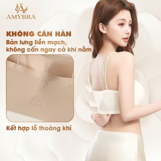 [ AMYBRA NEW ] Áo Ngực Nữ AMYBRA Đúc Su Mút 1cm Thoáng Khí, Áo Lót Nữ Không Khóa Cài Êm Ái A2608