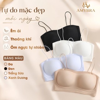 [ AMYBRA NEW ] Áo Ngực Nữ AMYBRA Đúc Su Mút 1cm Thoáng Khí, Áo Lót Nữ Không Khóa Cài Êm Ái A2608