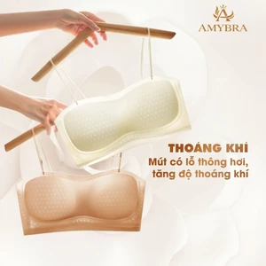 Áo Ngực Nữ AMYBRA Đúc Su Mút 1cm Thoáng Khí, Áo Lót Nữ Không Khóa Cài Êm Ái A2608