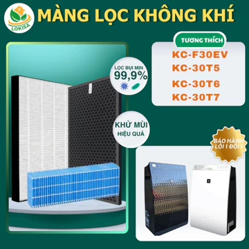 Màng lọc không khí thay thế cho máy KC-F30EV KC-30T5 KC-30T6 KC-30T7 - Màng hepa, màng than thay thế