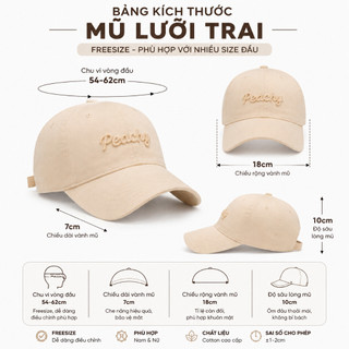 Mũ lưỡi trai HAZIN thêu basic form cứng, nón lưỡi trai nam nữ thêu phong cách thời trang ulzzang