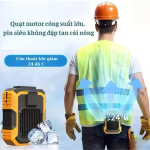 Quạt điều hoà đeo thắt lưng, Quạt đeo cổ tích điện Waist Fan 5 mức gió, sử dung từ 3h đến 5h