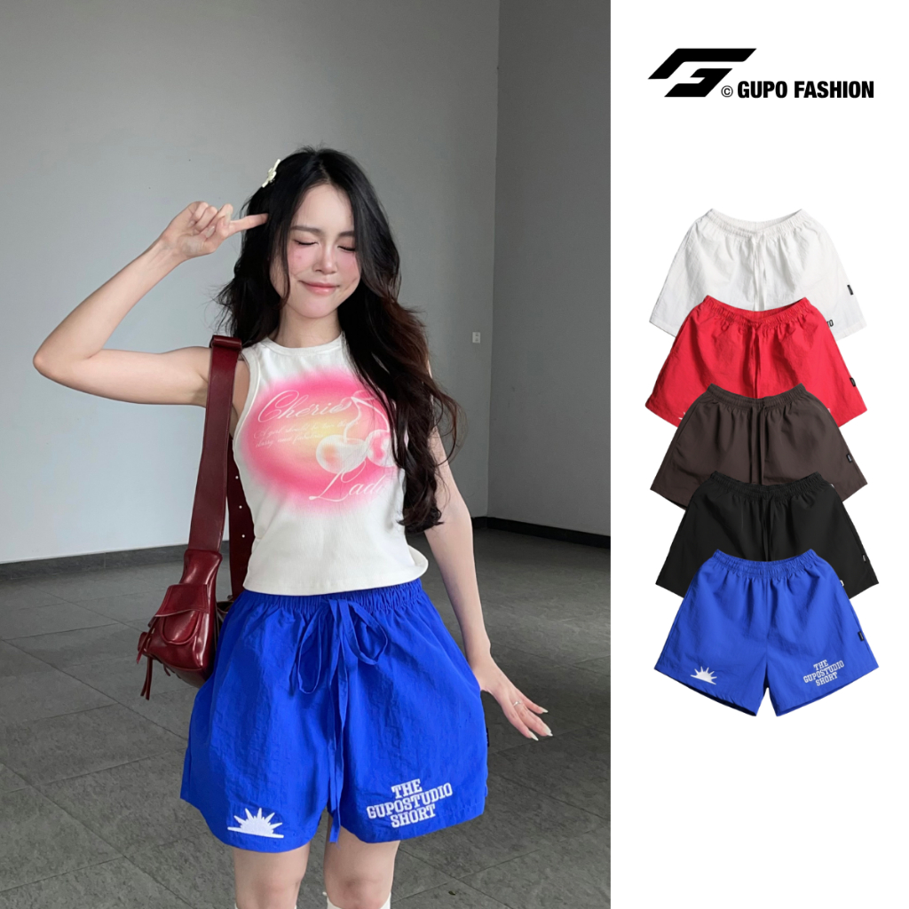 [BST TẾT] Quần Short Nam Nữ Vải Dù Cao Cấp Form Rộng Trên Gối GUPO - GS04P | BigBuy360 - bigbuy360.vn