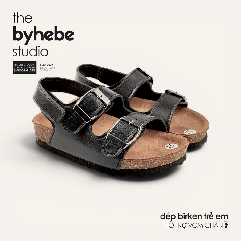 Dép đế trấu Birken trẻ em Byhebe BE02 công thái học, chống bẹt bàn chân ...