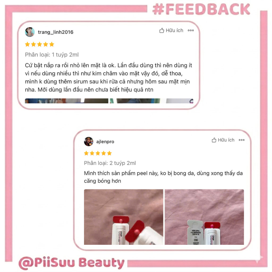 Sample Peel Da CNP Laboratory RX Rejuvenating Intensive Peel - Tái Tạo Bề Mặt, Cải Thiện Thâm Nám & Lỗ Chân Lông 2ml