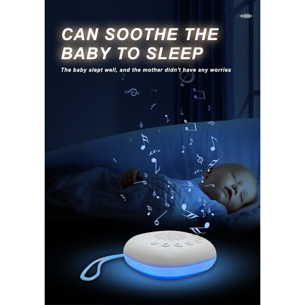 Máy Tiếng Ồn Trắng Cho Bé Chính Hãng White Noise 20 Âm Thanh Hỗ Trợ Bé Dễ Đi Vào Giấc Ngủ DouDou