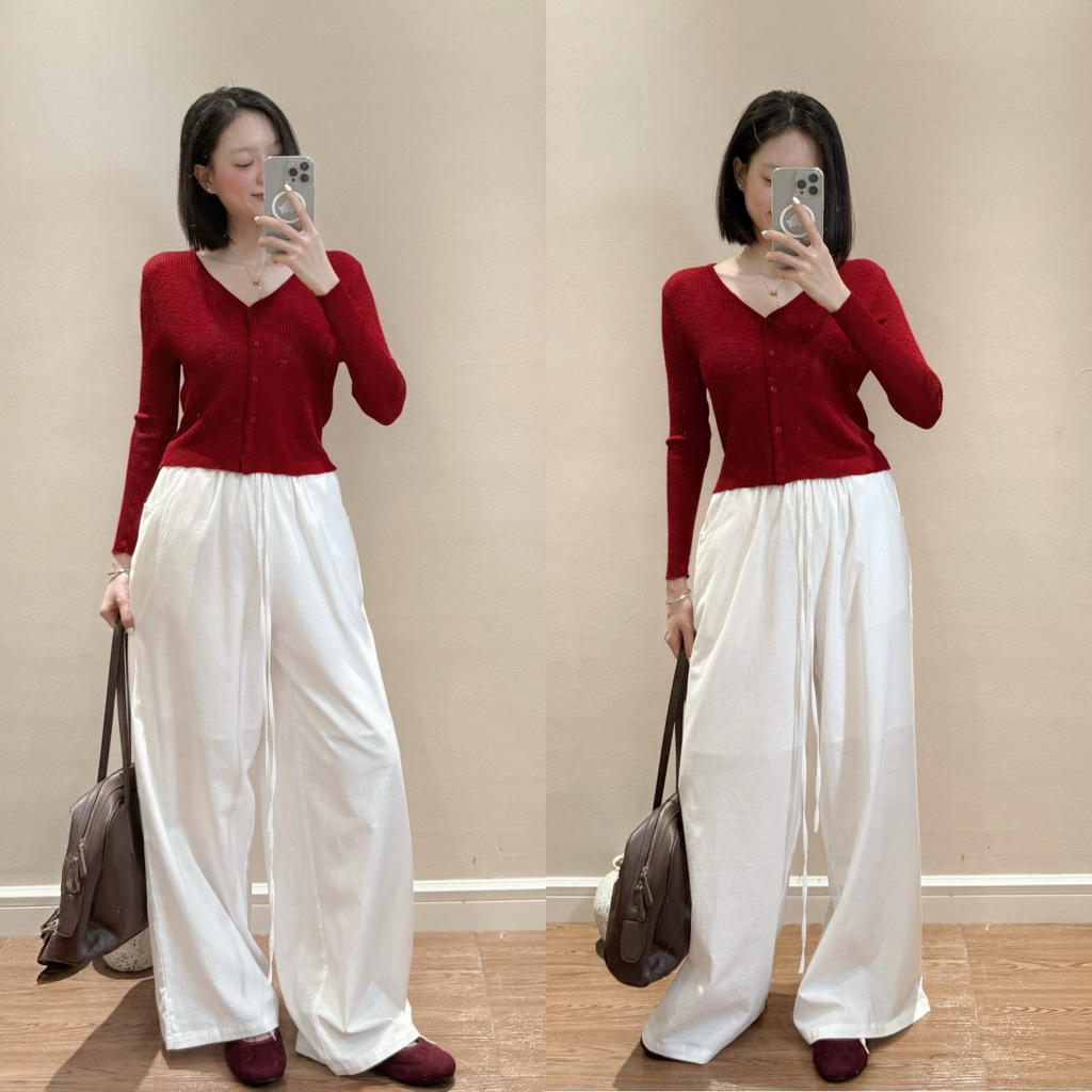 Quần suông ống thẳng chất LINEN BAMBOO  nhẹ mát mỏng (KHÔNG LỘ HỞ) - ẢNH THẬT + VIDEO SHOP TỰ QUAY . Mã q301