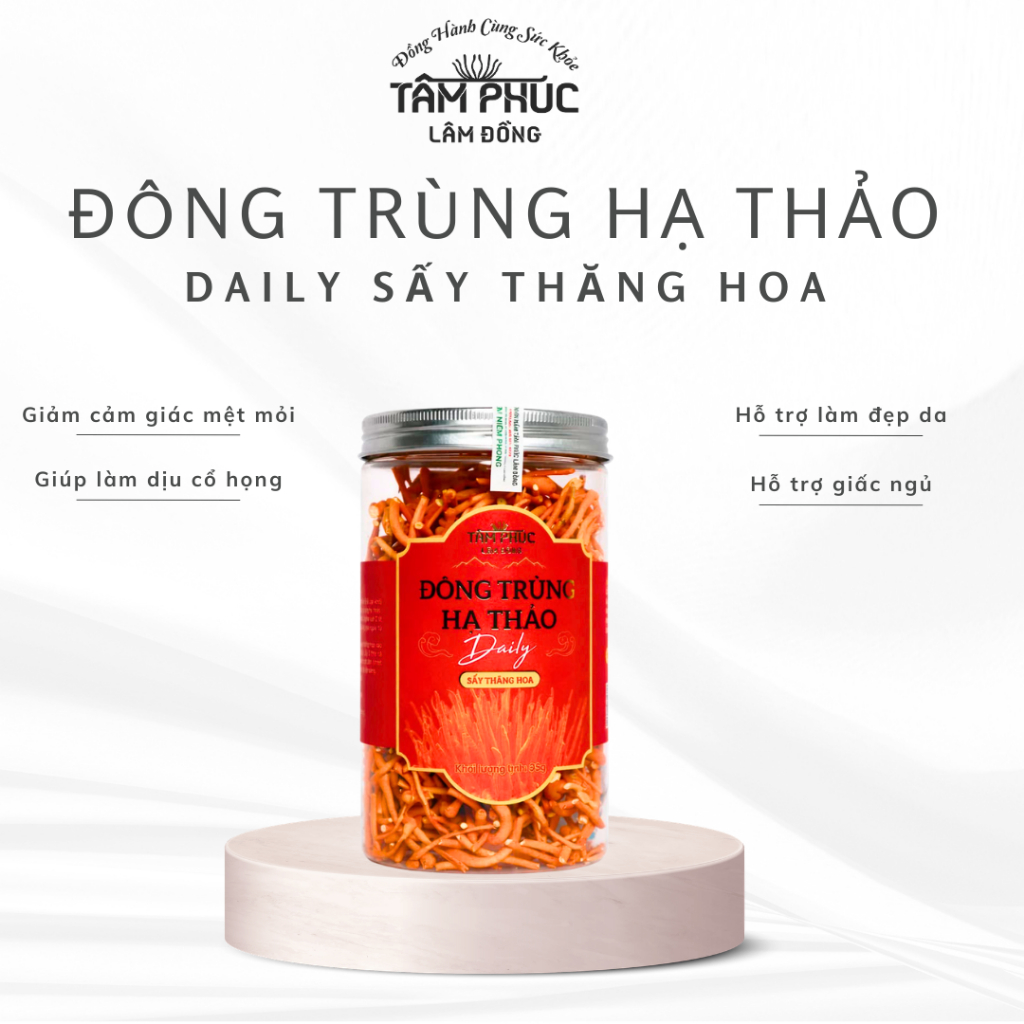 Đông Trùng Hạ Thảo DAILY Sấy Thăng Hoa Hộp 35G, Dòng Cao Cấp Bồi Bổ Sức Khỏe