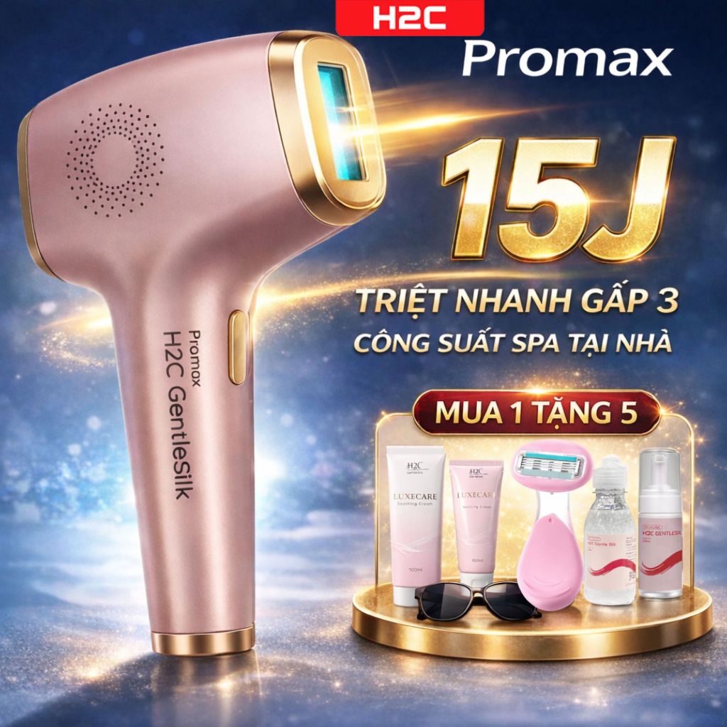 Máy triệt lông lạnh siêu cấp H2C GentleSilk ProMax - Máy triệt