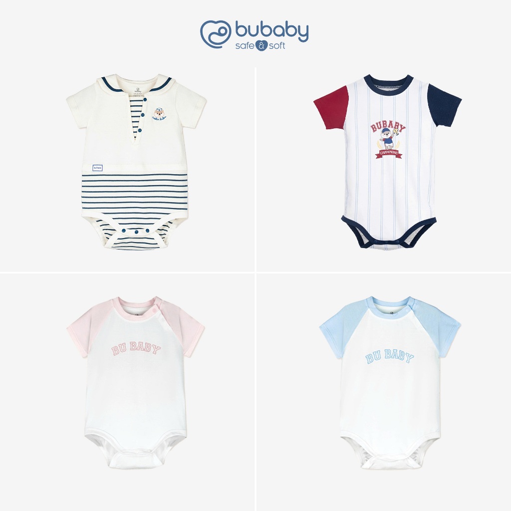 Body chip ngắn tay Bubaby đủ size cho bé từ sơ sinh đến 1 tuổi