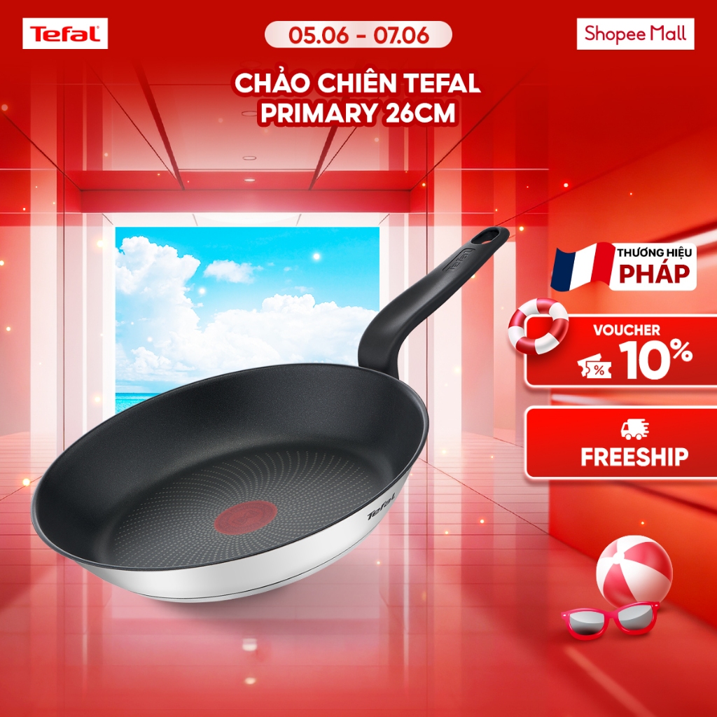 Chảo chiên inox chống dính đáy từ Tefal Primary 26cm