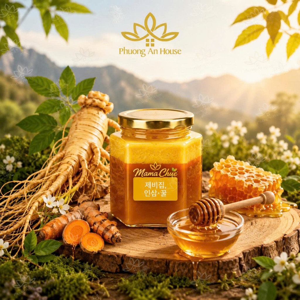 Sâm nghệ mật ong Hàn Quốc Mamachue hủ 500ml