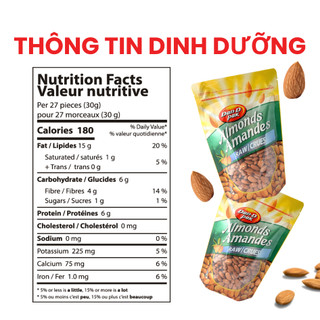 Hạnh Nhân Tự Nhiên Dạng Cắt Lát Có Vỏ Dan D Pak I Natural Sliced Almonds with Skin I 500g