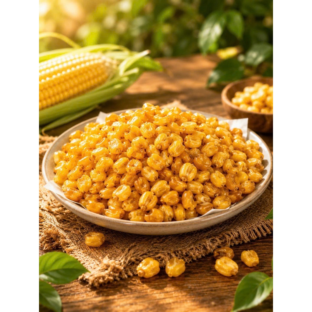 Ngô Mỹ sấy giòn Wakamono Organic vị nguyên bản 40gam/gói, thơm ngon, ngọt ngọt, giòn giòn, ăn vặt