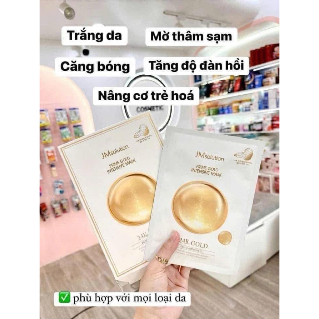 01 Hộp 10 miếng mặt nạ JM chăm sóc da , mịn trắng căng bóng da