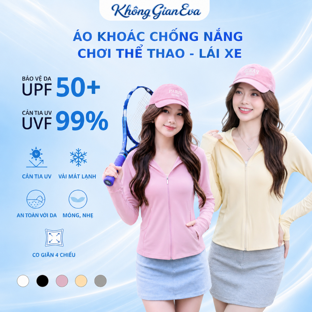 Áo Chống Nắng Nữ Su Lạnh Cao Cấp UPF40+ Giúp Bảo Vệ Da, Ngăn Chặn Hiệu Quả Tia UV H829