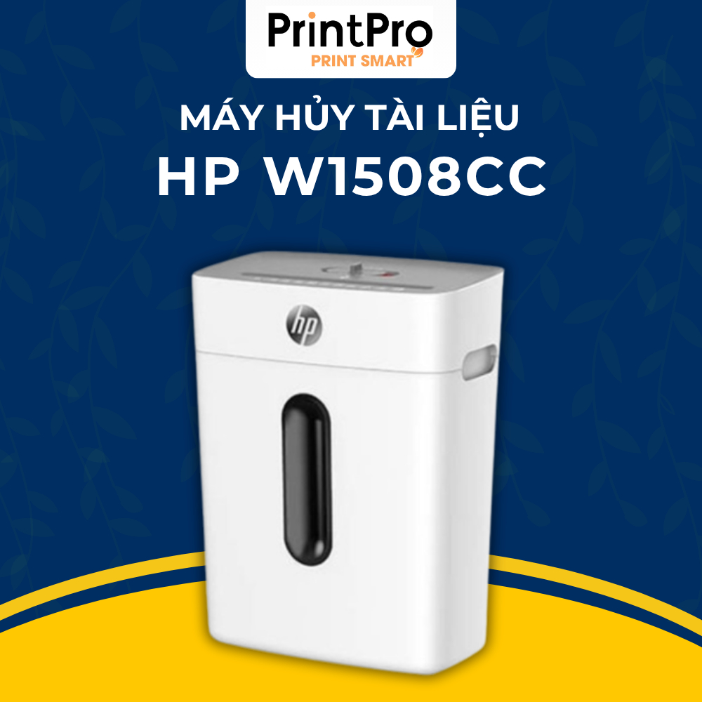 Máy hủy tài liệu HP W1508CC - Hủy sợi - Dung tích 15 Lít