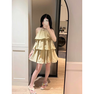 [V1.1268] Váy Gió Cổ Yếm 3 Tầng Dáng Babydoll 3 Màu