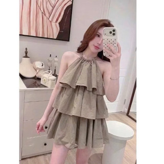 [V1.1268] Váy Gió Cổ Yếm 3 Tầng Dáng Babydoll 3 Màu