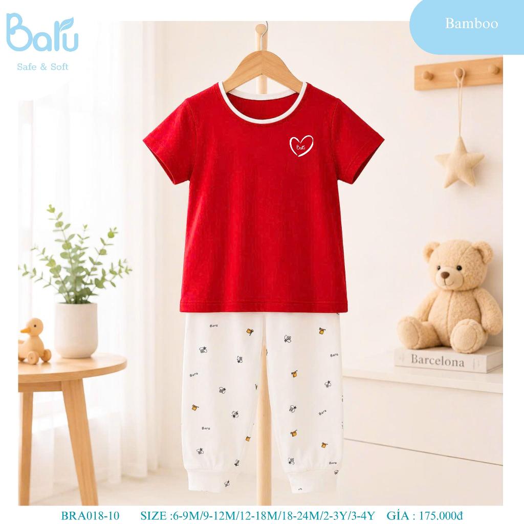 Bộ cổ tròn cộc tay quần dài BRA018-10