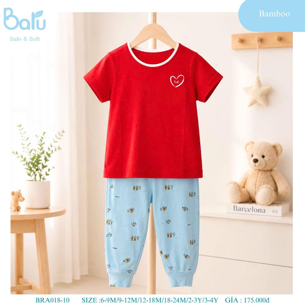 Bộ cổ tròn cộc tay quần dài BRA018-10