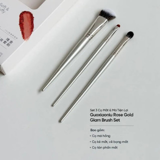 Bộ Cọ Cho Mắt & Má Guoxiaoniu Rose Gold Brush Set Lông Siêu Mềm, Dễ Tạo Hiệu Ứng