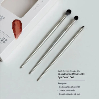 Bộ Cọ Cho Mắt & Má Guoxiaoniu Rose Gold Brush Set Lông Siêu Mềm, Dễ Tạo Hiệu Ứng
