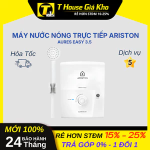 Máy Nước Nóng Trực Tiếp Ariston AURES EASY 3.5 An Toàn Độ Bền Cao BH 24 Tháng