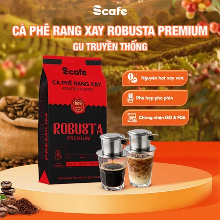Cà Phê Mộc Rang Xay Gu Truyền Thống - 100% Robusta Rang Đậm Nguyên Chất Scafe Việt Nam