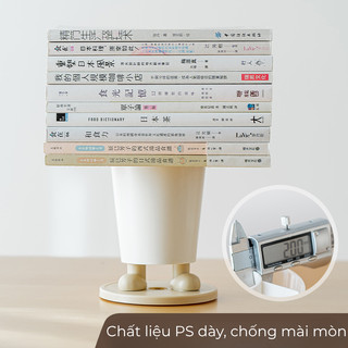 Ống Đựng Bút Xoay 360 Độ LoviOffice 3882 - Ống Cắm Bút 4 Ngăn Để Bàn Nhựa PP Cao Cấp Decor Bàn Học Tiện Lợi