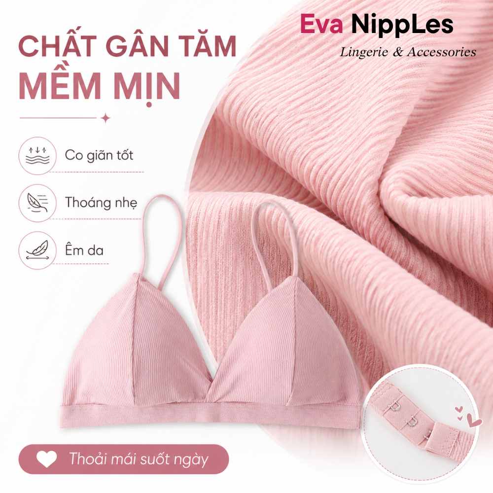 Áo Bra Eva Bra Gân Tăm Dây Mảnh Khoét Ngực Sâu - 812