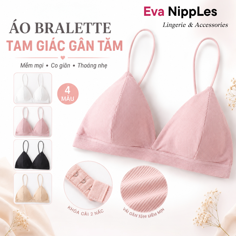 Áo Bra Eva Bra Gân Tăm Dây Mảnh Khoét Ngực Sâu - 812