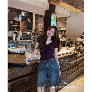 Áo Thun Cổ Bèo Tím Siu Hot [Sẵn Ship]