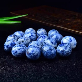 Đá Tumble Sodalite Tự Nhiên Đá Mài Bóng Trang Trí Chậu Cây Bể Cá Cải Thiện Phong Thủy Cao Cấp