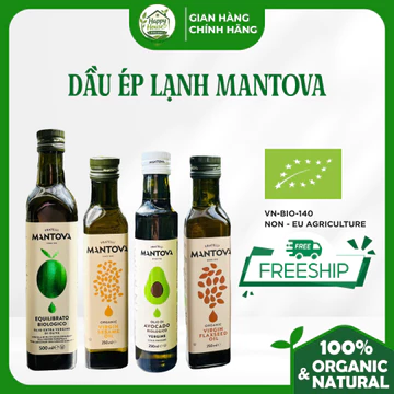 Mantova, dầu hữu cơ ép lạnh - Dầu mè, dầu hạt lanh, dầu oliu, dầu trái bơ giàu omega, chất chống oxy hóa