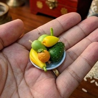 Đĩa trái cây Trưng bài thờ cúng thần Tài thổ địa mini