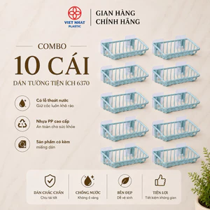 Combo 10 Khay Dán Tường Caro Lưới Nhựa Việt Nhật .