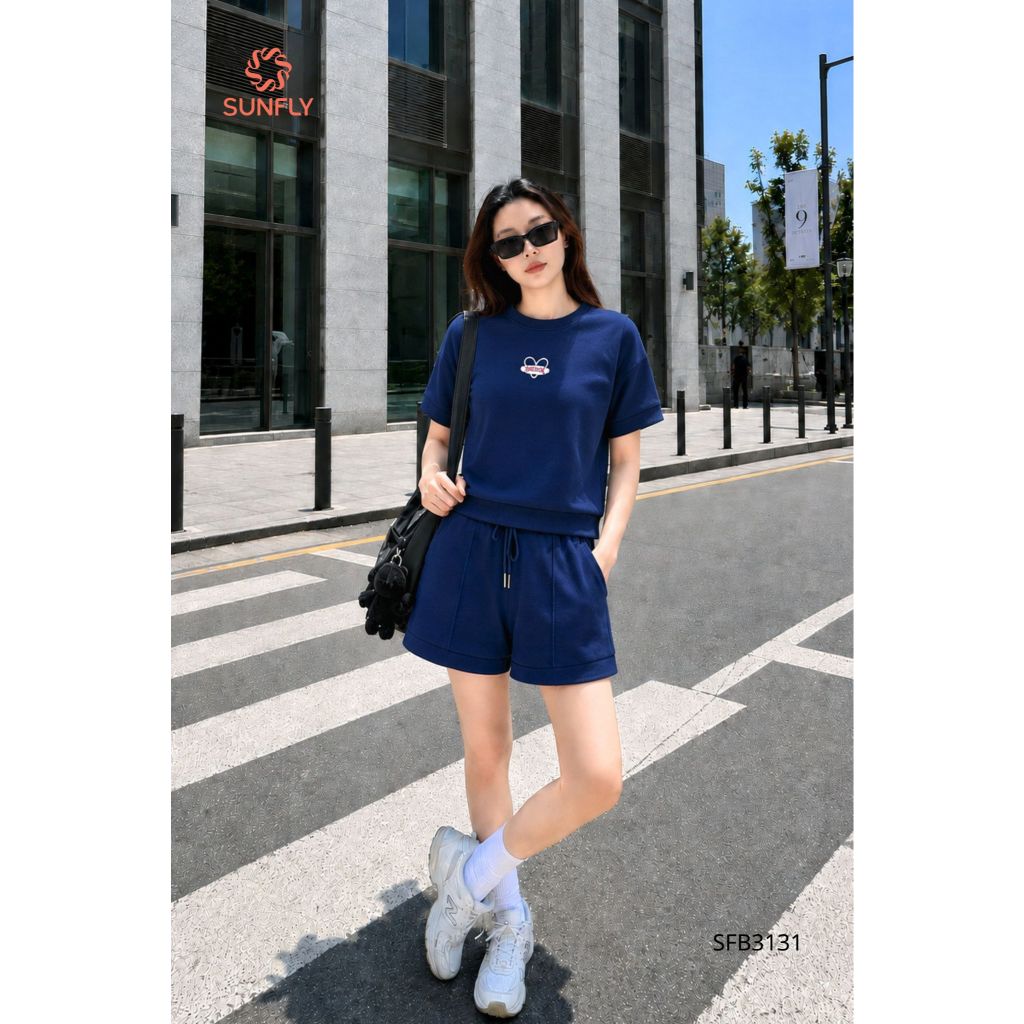 SFB3131 Set đồ nữ cotton compact áo cộc quần sooc